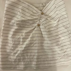 Zara Cream striped mini skirt